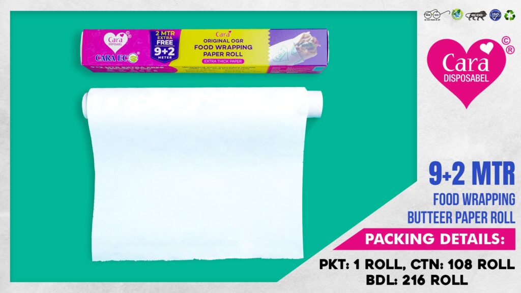 Katta Rapping Roll Food Wrapping Butter Paper Rolls – Cara Disposable